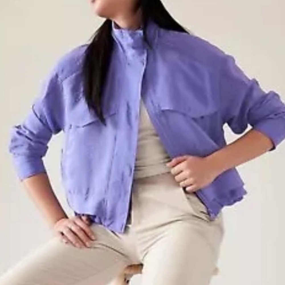 Athleta Lavender Bomber Jacket